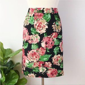 Talbots Floral Pencil Skirt